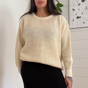 Vintage esprit mohair blend metallic sweater